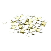 100Pcs Glass Mirror Mosaic Tiles Bulk Small Square Shape Diy Craft Handcrafted Accessories Home Wall Artwork Decoration Supplies Gold
